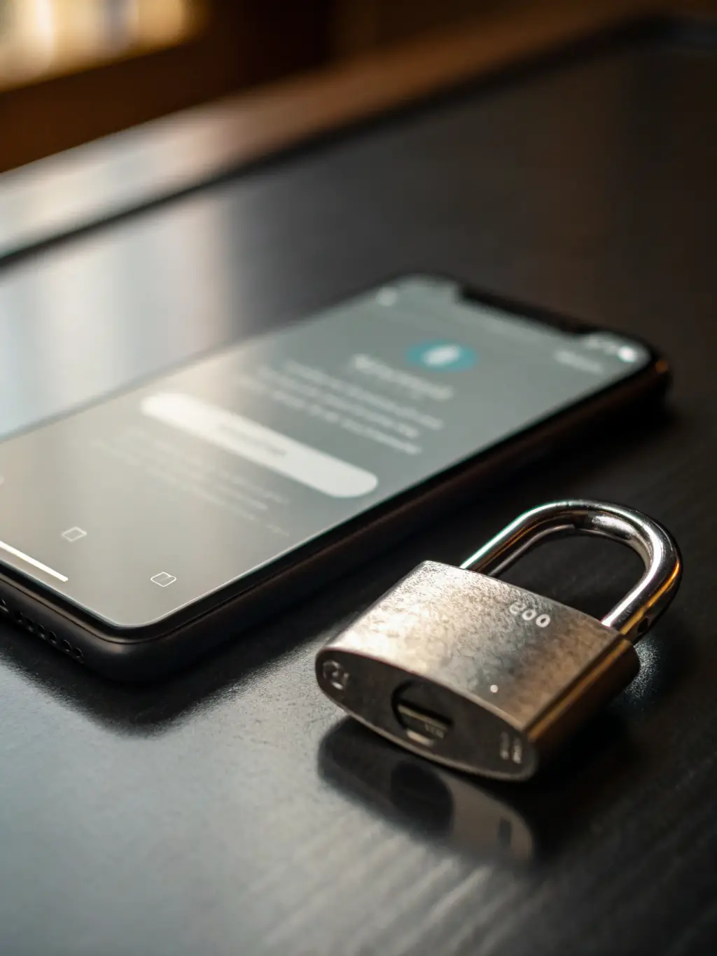 A secure communication device displaying encrypted messages, emphasizing AetherX's commitment to secure communication solutions.